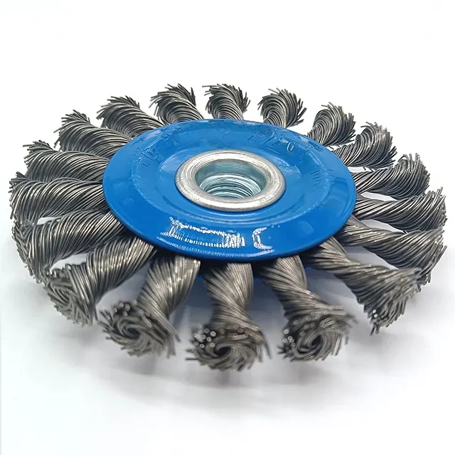 S SATC Durable Edelstahl Blue Cup Brush Crimped Wire Wheel Brush zum Polieren und Reinigen