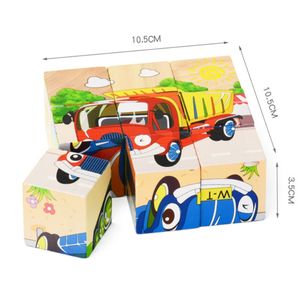 Montessori <span class=keywords><strong>9</strong></span> pièces 6 faces <span class=keywords><strong>Cubes</strong></span> d'animaux de dessin animé <span class=keywords><strong>Puzzle</strong></span> en bois <span class=keywords><strong>Puzzle</strong></span> en bois 3D Jouet - Product Image 6