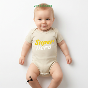 Fabricant OEM – Barboteuse Bébé Unisexe en Coton Biologique et Bambou avec Boutons Pression – Vêtements d'Été pour Nourrissons – Vente en Gros - Product Image 1