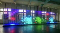 Écran transparent fin et léger P3.91-7.82 pour vitrine, idéal pour la présentation de produits et l'affichage publicitaire LED