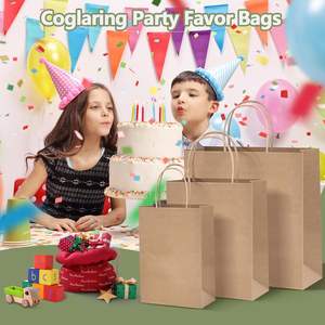 Sacs en papier kraft personnalisés avec logo, cadeaux promotionnels, articles <span class=keywords><strong>de</strong></span> fête, recyclables, pour hommes et femmes, grand sac <span class=keywords><strong>de</strong></span> 45 cm - Product Image 4