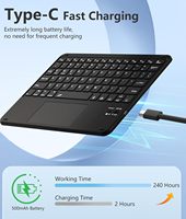 Étui pour iPad Air 11 pouces magnétique anti-taches avec clavier, étui pour tablette, pavé tactile multi-touch M3/M2, protection de l'étui