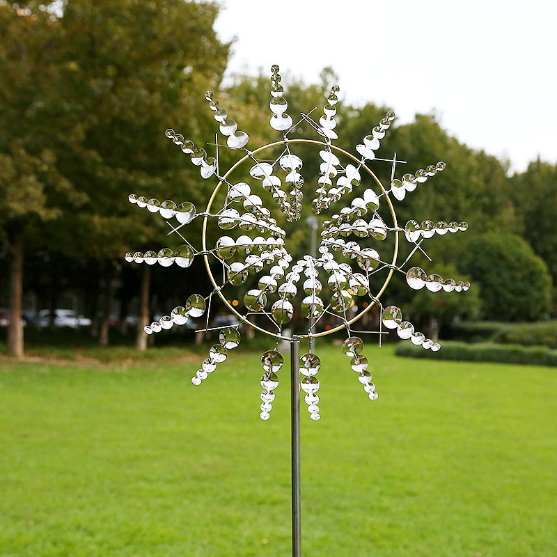 Moulin à Vent Cinétique Vokowin En Acier Inoxydable - Déco 3D Pour Jardin Et Intérieur