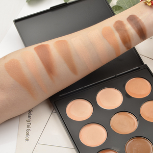 <span class=keywords><strong>Palette</strong></span> correcteur personnalisé de maquillage de 9 couleurs <span class=keywords><strong>Palette</strong></span> correcteur de crème pour le visage végétalien de marque privée - Product Image 5