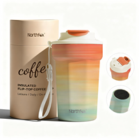 Mug de voyage isotherme en acier inoxydable à double paroi, anti-fuite, avec couvercle, 16 oz, personnalisable avec logo, design classique et mignon, maintien au chaud 6-12h, sans BPA, écologique