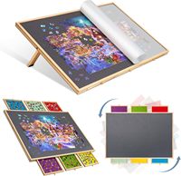 Meilleure vente Support de puzzle en bois créatif 1500 pièces Plateau de puzzle pliant réglable rotatif pour adultes