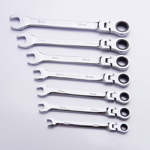 DISEN 7-Piece Ratchet Wrench <b>Set</b> <b>Metric</b> Chrome Vanadium Steel Double End Manual Tools - Product Image 4