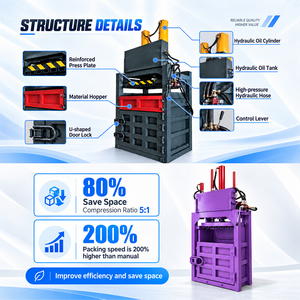 Prensa Hidráulica Vertical <span class=keywords><strong>de</strong></span> Alta Resistencia para Empacar Botellas <span class=keywords><strong>de</strong></span> <span class=keywords><strong>PET</strong></span>, Residuos Plásticos, Cartón, Papel y Latas <span class=keywords><strong>de</strong></span> Aluminio - Product Image 4