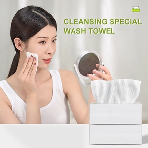 Biểu Tượng Tùy Chỉnh Dùng Một Lần Bông Mặt Và Cơ Thể Khăn Mềm Không Dệt Dùng Một Lần Làm Sạch Khăn - Product Image 3