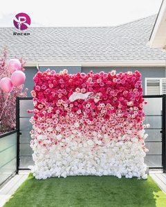 Diverse Design Realistic Flower <strong>Background</strong> with Neon Light Innovative <strong>Instagram</strong>-worthy Photography Props Flower Wall - Product Image 3