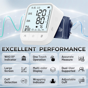 Monitor de Presión Arterial Digital de Brazo Certificado por ROHS, Máquina Automática de Presión Arterial Eléctrica con Pantalla LCD, 2x99 Memorias, 1 Año - Product Image 5