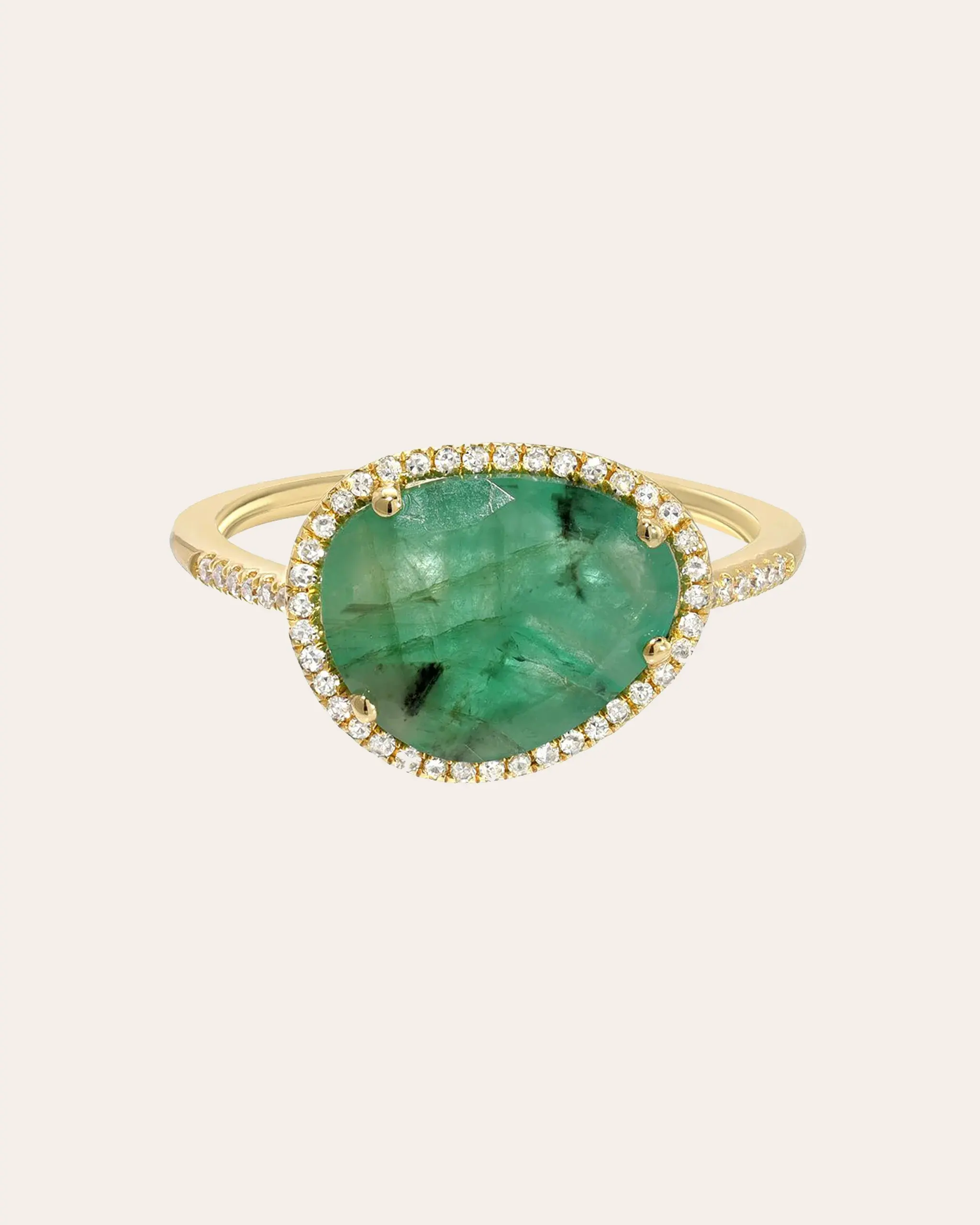 Cincin perak murni 925 Sterling, cincin permata batu hijau kristal alami krisan mode baru
