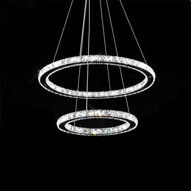 JYLIGHTING 大型クリスタルリングシャンデリア 20/40/70cm対応