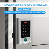 Dispositivo de Control de Asistencia con Huella Dactilar Biométrica de Alta Seguridad, Control Remoto por Aplicación TTlock, Control de Acceso Inteligente para Puertas con Wiegand