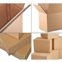 Cajas de papel Kraft recicladas ecológicas al por mayor, cartón marrón personalizable para almacenamiento en movimiento y regalo de productos