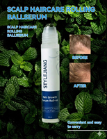 Serum Roll On Penumbuh Rambut dengan Minyak Kamomil, Minyak Jarak, dan Rosemary, Mengurangi Kerontokan Rambut, Menutrisi Kulit Kepala