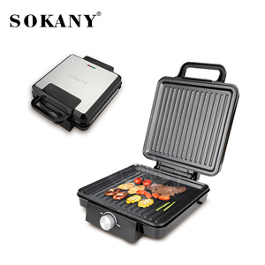 Grill multifonction SOKANY08143 pour steaks/sandwichs/paninis, commande mécanique, 1500W, housse anti-poussière incluse - Product Image 4