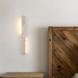 Wabi-Sabi Yellow Cave <span class=keywords><strong>Stone</strong></span> LED Lámpara de pared Dormitorio Mesita de noche Travertino Sala de estar Pasillo Pasaje Tira larga Diseño de Bollo de pared - Product Image 5