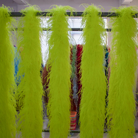 Boa en plumes d'autruche multicouches Vert fluorescent Accessoires vestimentaires avec boas épaissis allongeant