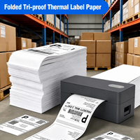 Papier d'étiquettes thermiques pliables résistant à l'eau, à l'huile et aux rayures, 500 feuilles/ramette, pour expédition express et coursiers