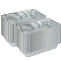 8x8 Foil Pans with Lids (10Count) 8 Inch Square Aluminum Pans with