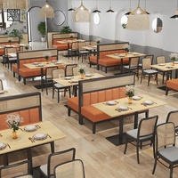 Meubles de restaurant commerciaux modernes OEM ODM, mobilier de restauration, banquet de mariage, banquettes modulaires, table et chaises de salle à manger