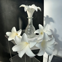 Fleurs artificielles imprimées en 3D par moulage par injection, lys Calla en PVC souple, style naturel, pour remise de diplôme et mariage