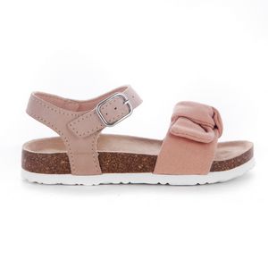 2024 estate nuovo stile per ragazze sandali dolci morbidi con fondo aperto traspirante per bambini sandali in sughero alla moda graziose <span class=keywords><strong>scarpe</strong></span> da spiaggia con fiocco all'aperto - Product Image 3