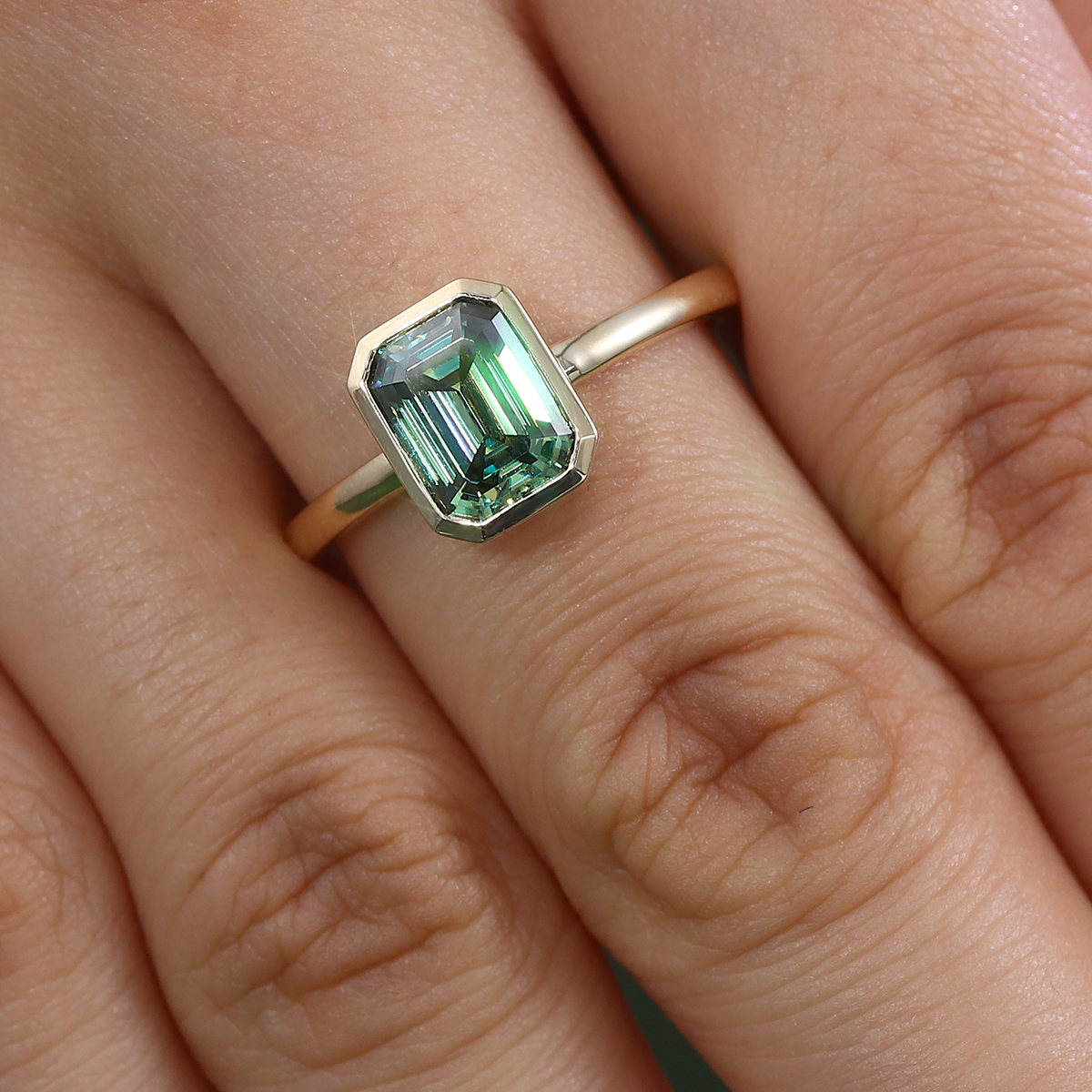 แหวนมอยส์ซาไนต์ทองแท้ 18k