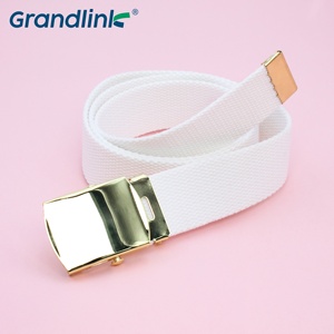 Yüksek kaliteli rahat Polyester/pamuk kemer özel Logo altın demir toka açık havada kot için stil dokuma tuval kumaş kemer - Product Image 3