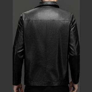 2025ใหม่เสื้อโค้ทหนังลำลองสำหรับผู้ชาย, เสื้อโค้ทบางเทรนด์สไตล์เกาหลีเสื้อแจ็กเก็ตมอเตอร์ไซด์ใส่สบายสำหรับฤดูใบไม้ผลิและฤดูใบไม้ร่วง - Product Image 6