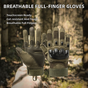 Outdoor <b>Half</b> Finger Riding Gloves Anti <b>Slip</b> Hard Knuckle Nylon Tactical Cycling Moto Gloves - Product Image 2
