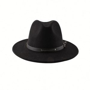 Chapeau Fedora en feutre pour femme, chapeau Fedora à large bord pour homme, chapeaux Fedora élégants, chapeaux Fedora sur mesure - Product Image 5