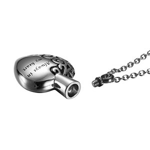 Siempre en mi Corazón, Collar con Colgante de Acero Inoxidable Chapado en Oro, Joyería Crematoria Impermeable, Urna Conmemorativa para Mascotas - Product Image 5