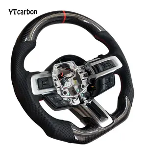 YTcarbon Kohlefaser-Rad für 2015 2016 2017 Mustang GT GT500 GT350 Lenkrad