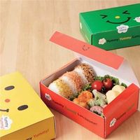 Boîtes à emporter jetables en matériaux biodégradables, 100% qualité alimentaire, boîte d'emballage pliable pour gaufres, pour les friandises