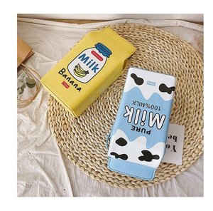<span class=keywords><strong>Sac</strong></span> à main bandoulière décontracté en <span class=keywords><strong>cuir</strong></span> PU, motif dessin animé (porc, poulet, canard, tigre, vache, carton de lait), style mode et mignon - Product Image 3