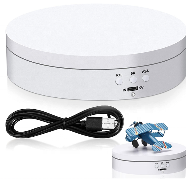Rotating Display Stand 360 Degree Motorized Rotating Display Spinner Turntable Display Stand with USB Power Cable
