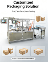 Machine d'emballage 3D en plastique à 6 côtés avec scellage thermique, ruban adhésif, emballage automatique électrique pour produits santé et cosmétiques