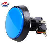 Botón Redondo Plano Iluminado de 60mm con Auto-reinicio, Botón para Máquinas de Juego Interactivas entre Padres e Hijos