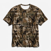 T-shirt en coton pour homme à col rond, motif feuillage d'automne, 100 % coton, uni, vente en gros