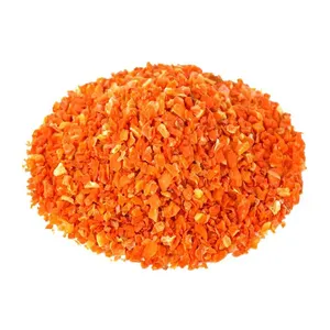Venta al por mayor de gránulos de zanahoria secados al aire zanahoria deshidratada para la industria alimentaria