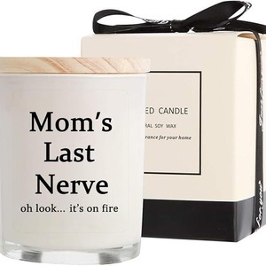 LANJO Mother's Day Neutral Gift <b>Set</b> White Glass Jar with Wooden Lid and Soy Wax Scented <b>Candle</b> For Gift and Home Decoration - Product Image 3