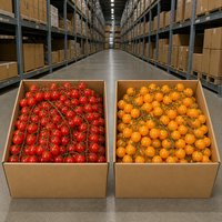 Kunstmatige kersentomaten fruitcluster tak rood oranje decoratieve groente spray voor keuken huisdecoratie groothandel