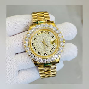 2025นาฬิกากลไกสำหรับผู้ชายหรูหราระดับไฮเอนด์ขายดีนาฬิกากลไกจักรกลคลาสสิกสุดหรูประดับเพชร - Product Image 1