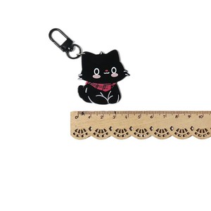 Mini simpatico portachiavi acrilico Blush Cat Cartoon <span class=keywords><strong>Anime</strong></span> <span class=keywords><strong>Kawaii</strong></span> accessori moda ciondoli ciondoli Charms giocattoli per bambini piccolo regalo per ragazze - Product Image 6