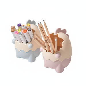 Portapenne da tavolo per la casa <span class=keywords><strong>rosa</strong></span> rotondo realizzato in plastica resistente Organizer di cancelleria - Product Image 1