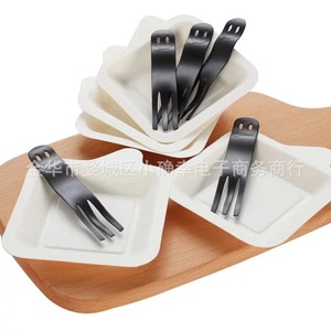 Disposable <b>Cake</b> Cutlery Set Paper Plate Forks 5 Person Party Supplies Casual Style - Product Image 5