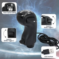 Pommeau de levier de vitesse de simulateur de vitesse haut bas USB PC pour Logitech G923 G29 G27 G25 TH8A pommeau de levier de vitesse USB pour jeux de camion ATS ETS2 HB07