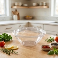 Boîtes d'emballage jetables écologiques en plastique PET rondes avec couvercle, personnalisables pour fruits, desserts et biscuits